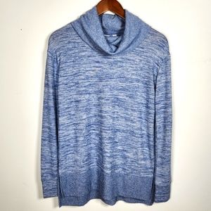 GAP sz XS heathered Blue cowl-neck Long-Sleeve cozy tunic